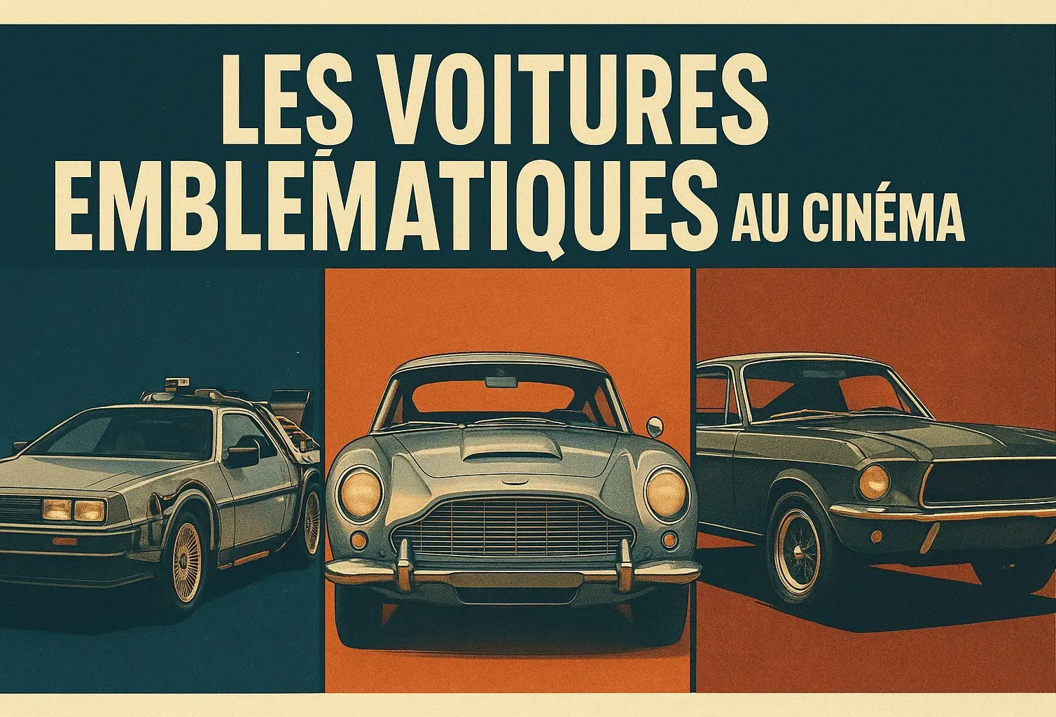 DeLorean, Aston Martin DB5 et Mustang Bullitt – voitures emblématiques au cinéma